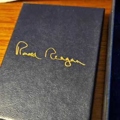Franklin Mint Ronald Reagan Tie Pin and Stamp/Envelope