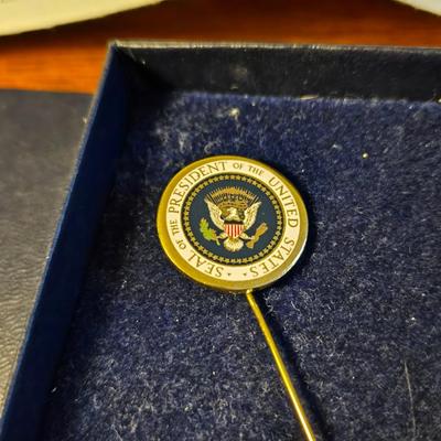 Franklin Mint Ronald Reagan Tie Pin and Stamp/Envelope