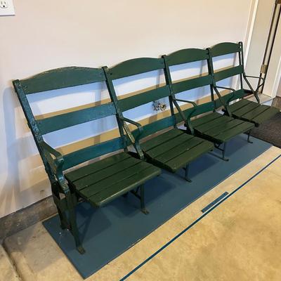 LOT 79G: Vintage Connie Mack Stadium Seats! Bank of Four
