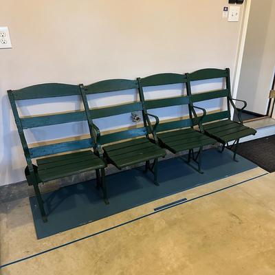 LOT 79G: Vintage Connie Mack Stadium Seats! Bank of Four