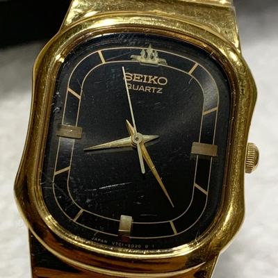 18k Gold Plated Seiko Gold Collection Watch In Case