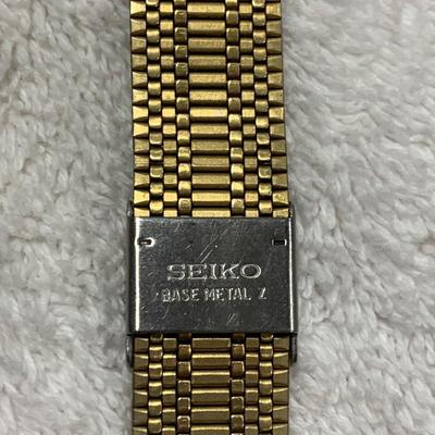 18k Gold Plated Seiko Gold Collection Watch In Case