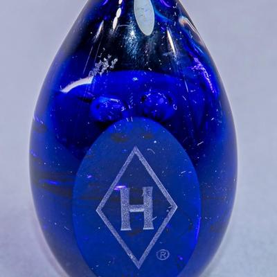 HEISEY COBALT PAPERWEIGHT