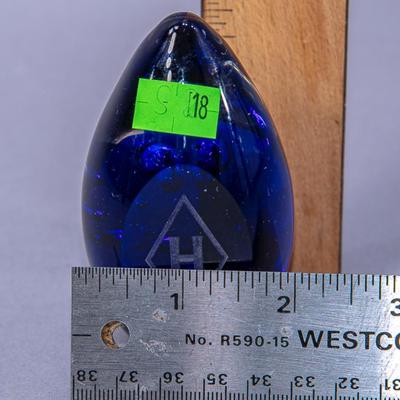 HEISEY COBALT PAPERWEIGHT