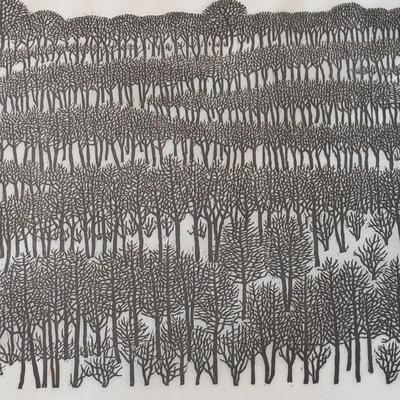 “Winter Landscape” Woodcut Print by Jacques Hnizdovsky (B1-DZ)