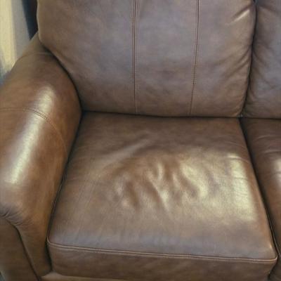 Ethan Allen Leather Loveseat