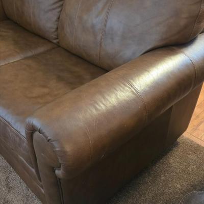 Ethan Allen Leather Loveseat