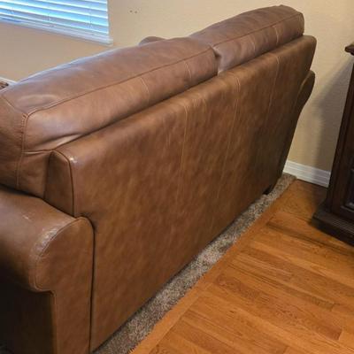 Ethan Allen Leather Loveseat