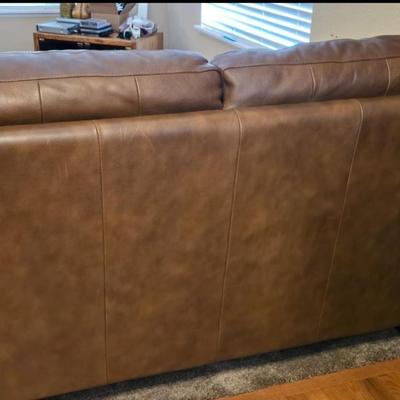 Ethan Allen Leather Loveseat