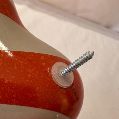 Red and Grey Striped Balloon Wall Sculpture by Sean O’Meallie (DR-DZ)