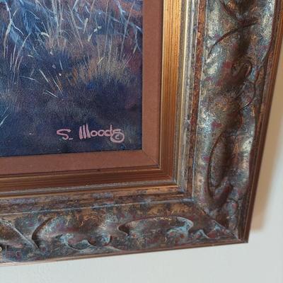 Framed Landscape Painting by Sarah Woods (B3-BBL)