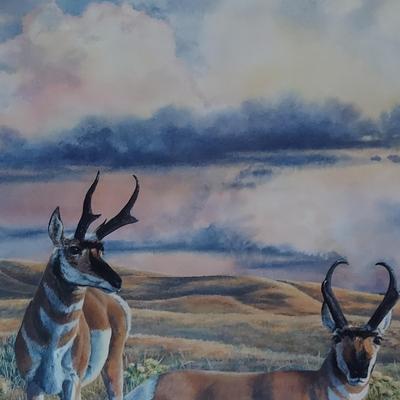 Framed Landscape Painting by Sarah Woods (B3-BBL)
