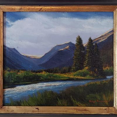 "Mountain Stream" Oil Painting by Dix Baines (B3-BBL)
