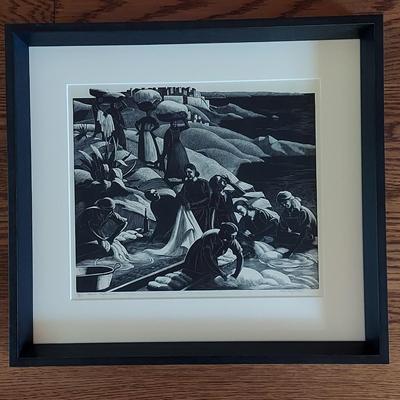 “Corsican Washerwoman” by Clare Leighton (B3-BBL)