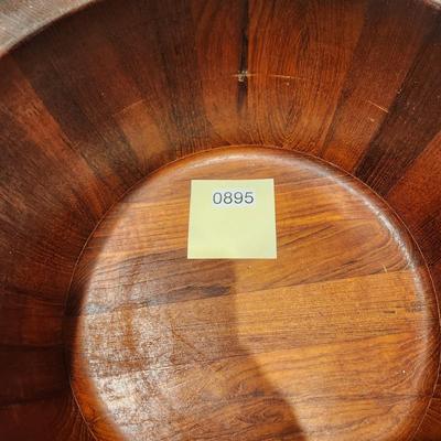 Mid Century Large Nissen Denmark Teak Bowl 15"