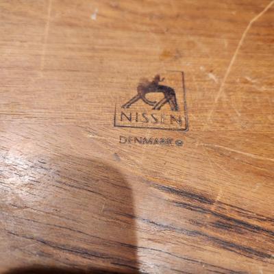 Mid Century Large Nissen Denmark Teak Bowl 15"