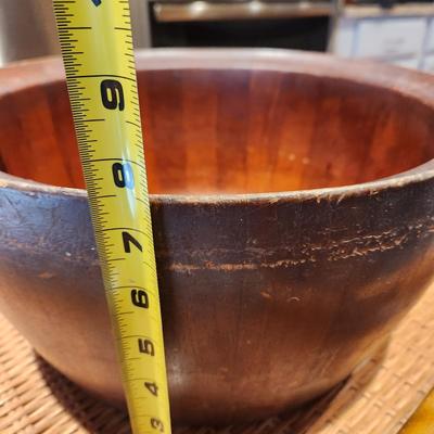 Mid Century Large Nissen Denmark Teak Bowl 15"