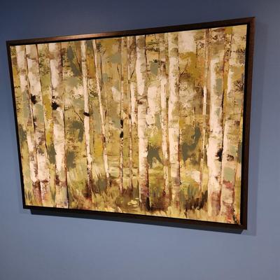 Framed Wall Art White Birch Trees