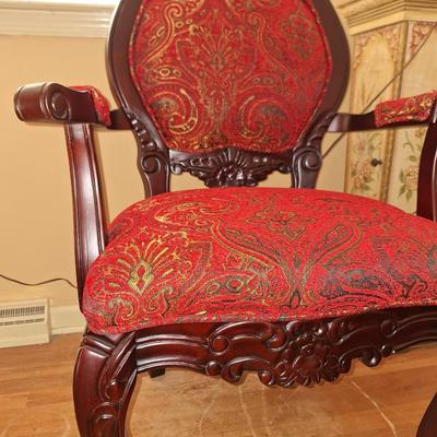 Pair of Red PAisley Chairs