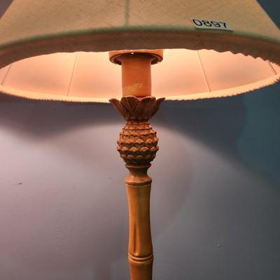 Pair Heavy Pineapple Floor Lamps 3 way Lights 5' tall