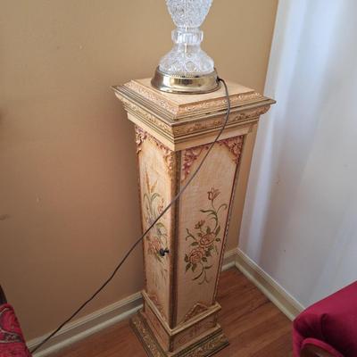 Marble-esque Storage planter stand