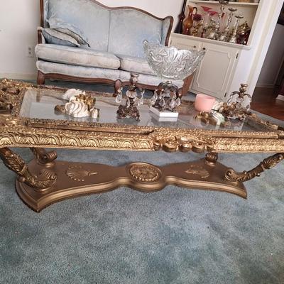 Rectangle Gold Coffee Table