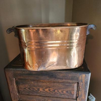 Vintage Nesco Copper Boiler Tub Ice Bucket 27"x12"x13" h