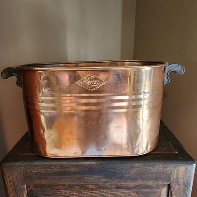 Vintage Nesco Copper Boiler Tub Ice Bucket 27"x12"x13" h