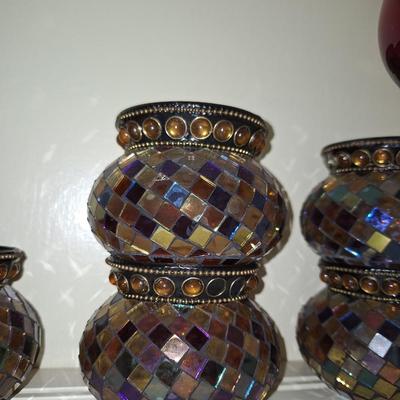 5 "Mosaic" Votive Holders