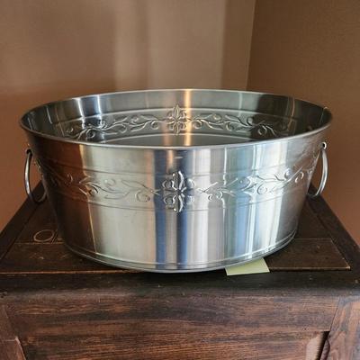 Oval Metal Party Ice Tub Bucket 21"x15"x10"