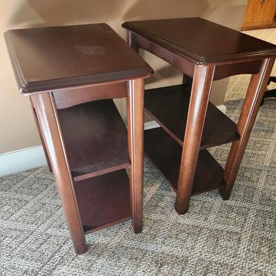 Pair of End Table 3 Shelves