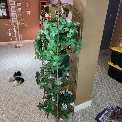 Metal Plant Stand with Artificial Plants 16x12x64