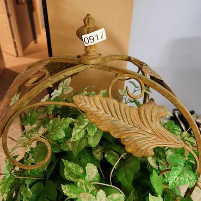 Metal Plant Stand with Artificial Plants 16x12x64