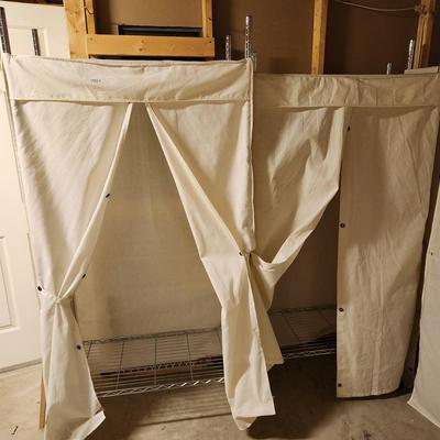 2 Wire Metal Clothing Storage Racks with covers