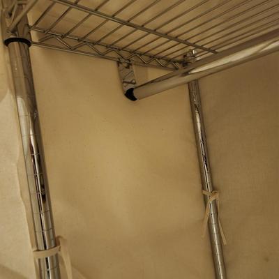 2 Wire Metal Clothing Storage Racks with covers
