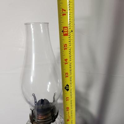 Queen Anne Kerosene Oil Lamp with Chimney & Burner Made in America