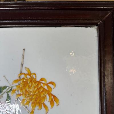 LOT 2: Vintage Chinese Porcelain Wall Plaque