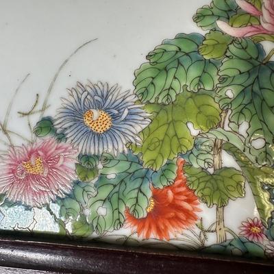 LOT 2: Vintage Chinese Porcelain Wall Plaque