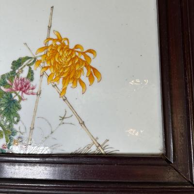 LOT 2: Vintage Chinese Porcelain Wall Plaque