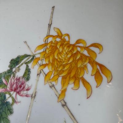 LOT 2: Vintage Chinese Porcelain Wall Plaque