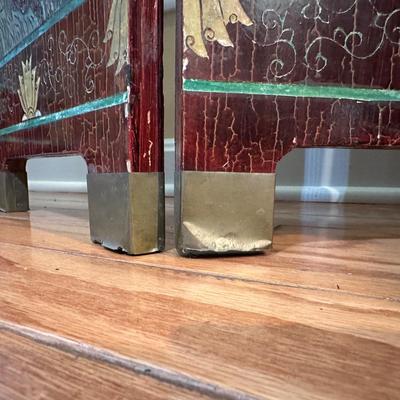 LOT 3: Vintage 4 Panel Chinese Wooden Screen Divider