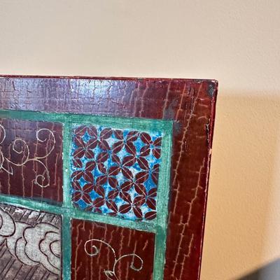 LOT 3: Vintage 4 Panel Chinese Wooden Screen Divider