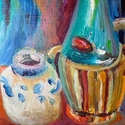 LOT 8: Still Life Scene Oil Painting