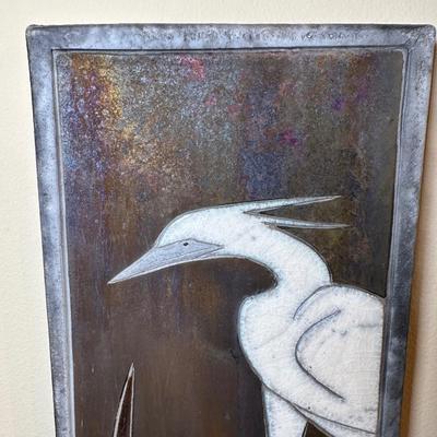 LOT 9: Raku Fired Ceramic Japanese Wall Art