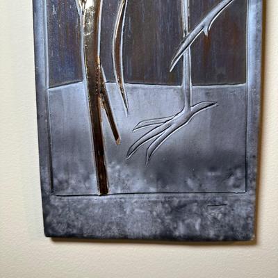 LOT 9: Raku Fired Ceramic Japanese Wall Art