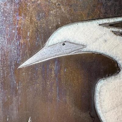 LOT 9: Raku Fired Ceramic Japanese Wall Art