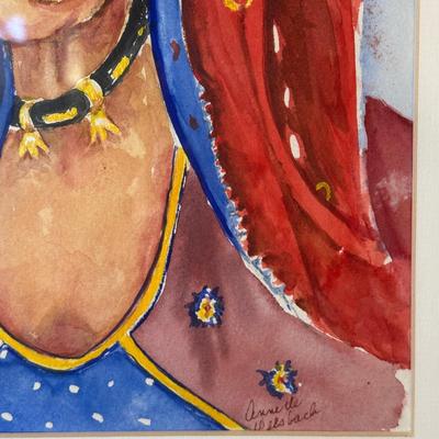 LOT 10: 2 Signed Water Color Paintings by Local Artist Annette Weisbach