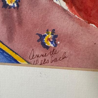 LOT 10: 2 Signed Water Color Paintings by Local Artist Annette Weisbach