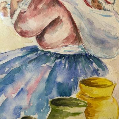 LOT 10: 2 Signed Water Color Paintings by Local Artist Annette Weisbach