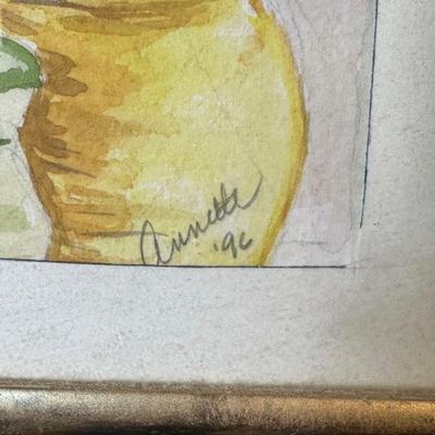 LOT 10: 2 Signed Water Color Paintings by Local Artist Annette Weisbach
